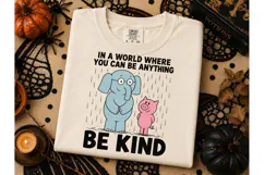Be Kind Elephant Pig PNG Shirt Design Product Image 2