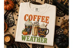 Coffee Weather Fall Pumpkin Spice PNG Te Product Image 2
