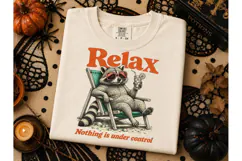 Relax Raccoon Beach PNG Funny Tee Design Product Image 3