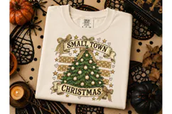 Small Town Christmas Tree PNG Shirt Desi Product Image 2
