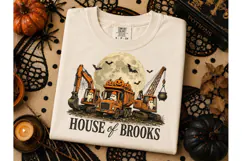 Halloween Construction Trucks PNG Tee Product Image 3