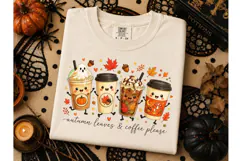 Autumn Leaves Coffee PNG Shirt Design Product Image 3