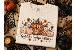 Grateful Thankful Blessed Pumpkin PNG Product Image 3