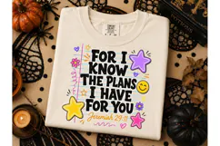 Jeremiah 29:11 Faith Fall PNG Tee Design Product Image 1