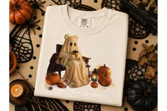 Ghost Bear Fall Coffee PNG Tee Design Product Image 3