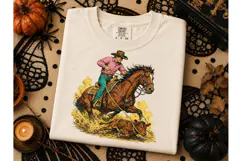 Cowboy Roping Calf Western PNG Tee Product Image 3