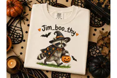 Halloween Raccoon Witch PNG Shirt Design Product Image 3
