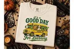Good Day For Learning School Bus PNG Tee Product Image 3