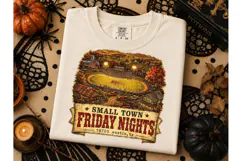 Small Town Friday Nights PNG Tee Design Product Image 2