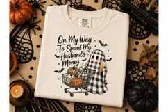 Halloween Ghost Shopping PNG Tee Design Product Image 3
