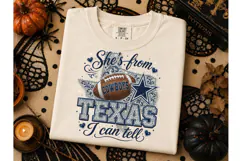 She's From Texas Cowboys PNG Shirt Product Image 2