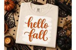Hello Fall PNG Shirt Sublimation Design Product Image 3