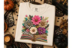 Floral Book Halloween PNG Sublimation Te Product Image 3