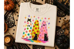 Halloween Ghost Cats PNG Shirt Design Product Image 3