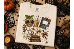 Teacher Fall Halloween PNG Sublimation T Product Image 2