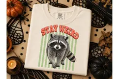 Stay Weird Raccoon PNG Shirt Design Product Image 3