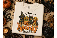 Spooky Season Dachshund Halloween PNG Te Product Image 2