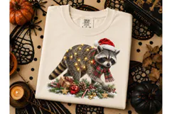 Christmas Raccoon Santa PNG Tee Design Product Image 2