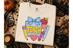 Teach Bow Teacher PNG Sublimation Tee Product Image 2