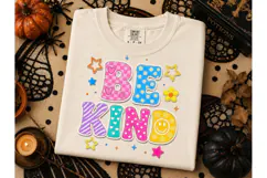 Be Kind Retro Colorful PNG Tee Design Product Image 2