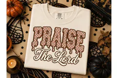 Praise The Lord Polka Dot Drip PNG Tee Product Image 3