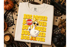 Bus Driver Goose Stop Sign PNG Tee Product Image 1