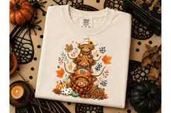 Fall Vibes Highland Cow PNG Sublimation Product Image 3