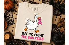 Fight Bad Cells Duck PNG Cancer Tee Product Image 3