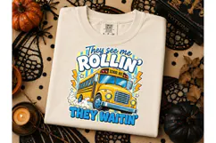 They See Me Rollin School Bus PNG Tee Product Image 3
