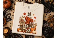 Spooky Season Skeleton Fall PNG Tee Product Image 2