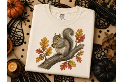 Fall Squirrel Acorn PNG Autumn Tee Desig Product Image 3