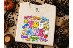 You Are Brave Smart Kind PNG Teacher Tee Product Image 3