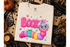 Book Worm Caterpillar PNG Tee Design Product Image 3