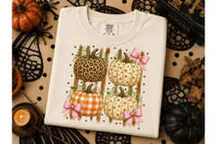 Fall Pumpkin Coquette Bow PNG Shirt Desi Product Image 3