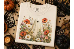 Floral Ghost Halloween PNG Shirt Design Product Image 2