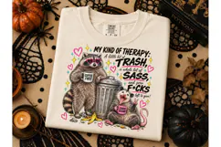 Raccoon Opossum Trash Sass PNG Tee Product Image 2