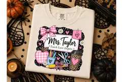 Mrs Taylor Teacher PNG Sublimation Tee Product Image 2