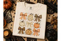 Fall Pumpkin Bows PNG Sublimation Tee Product Image 3