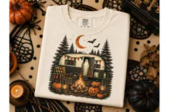 Halloween Camping Ghost PNG Shirt Design Product Image 3