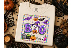 Cute BOO Halloween Ghost PNG Shirt Desig Product Image 2