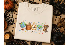 Kawaii Social Studies Teacher PNG Tee Product Image 3