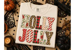 Holly Jolly Christmas PNG Sublimation Te Product Image 2