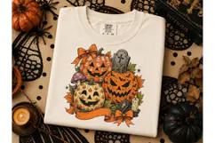 Halloween Pumpkin Jack-o-Lantern PNG Tee Product Image 3