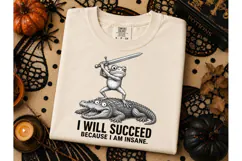 Frog Sword Alligator Funny PNG Tee Desig Product Image 3