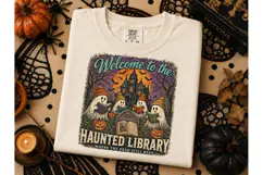Haunted Library Ghost Halloween PNG Tee-Haunted Library Ghos Product Image 2