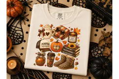 Fall Pumpkin Season Cozy Autumn PNG Tee Product Image 2
