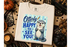 Otterly Happy To See You Otter PNG Tee Product Image 3