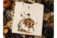 Bull Rider Western Cowboy PNG Tee Design Product Image 3