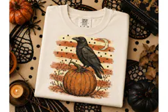 Halloween Raven Pumpkin PNG Tee Design Product Image 2