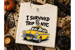 I Survived NYC Taxi Tee PNG Design Product Image 3